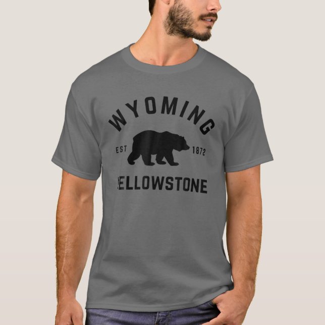 Camiseta Parque Nacional Yellowstone Wyoming Bear Natureza  (Frente)