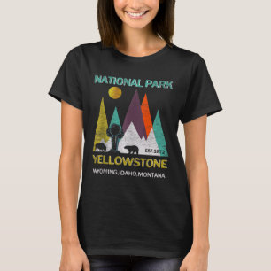Camiseta Parque Nacional Yellowstone Wyoming EUA Camping Tr