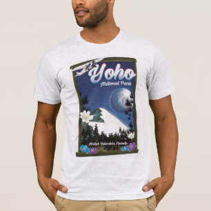 Camiseta Parque Nacional Yoho Canadá Cartaz de viagem vinta