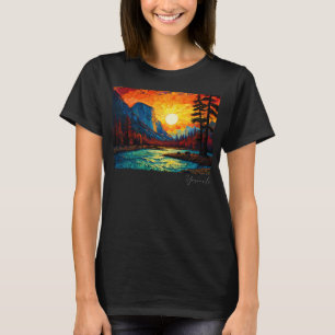 Camiseta Parque Nacional Yosemite acampamento ao largo de M