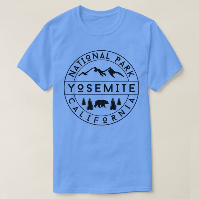 Camiseta Parque Nacional Yosemite California Bear Nature Hi (Frente do Design)