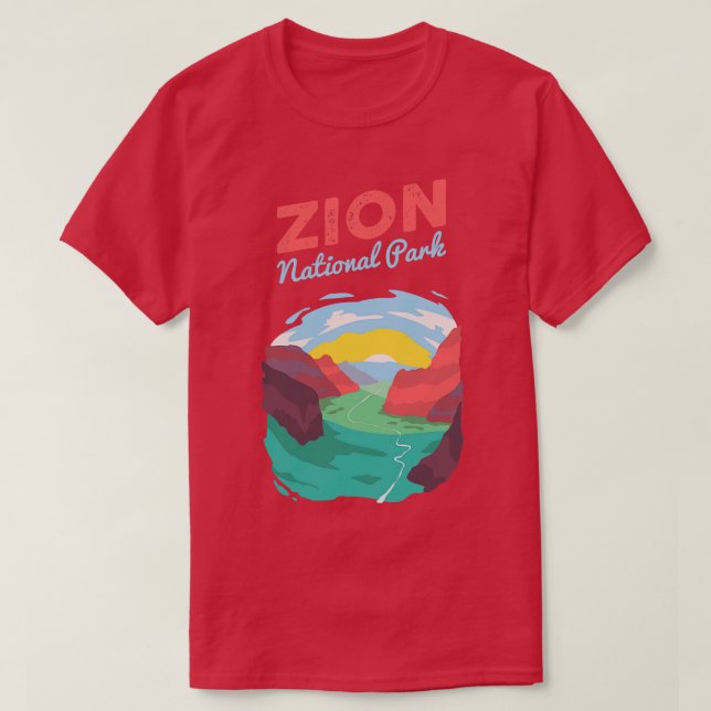 Camiseta Parque Nacional Zion 5 (Frente do Design)