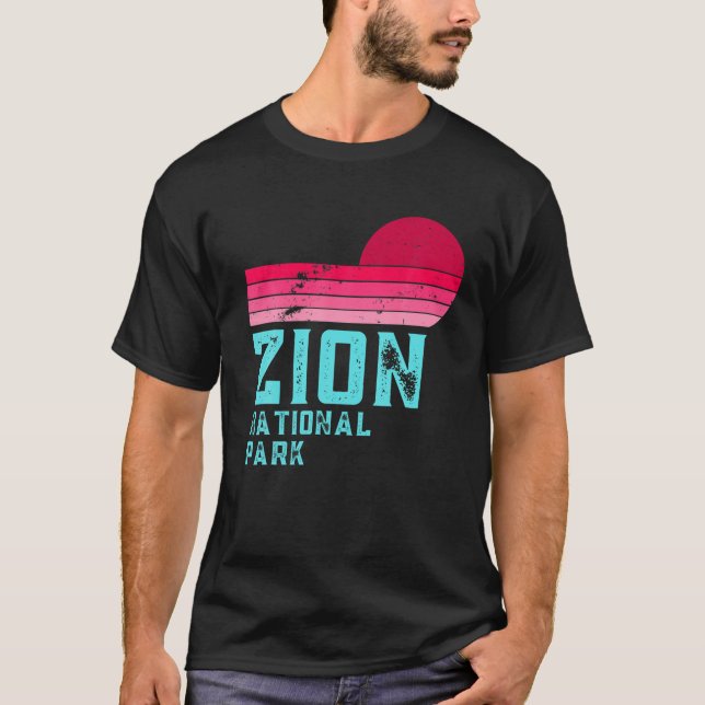 Camiseta Parque Nacional Zion | Anos 80 Retrotraído (Frente)