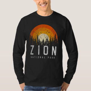 Camiseta Parque Nacional Zion EUA Estilo Retro Vintage 70s