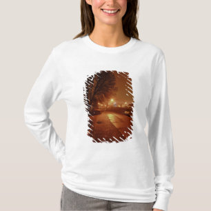 Camiseta Parque numa noite de nevoeiro decorado para o Nata