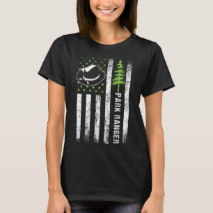 Camiseta Parque Retro Ranger EUA Bandeira da América Flores