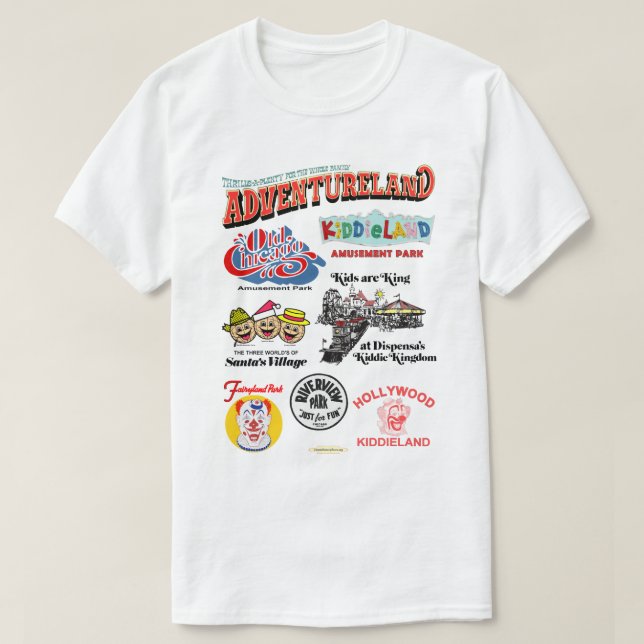 Camiseta Parques de diversões de Chicago (Frente do Design)