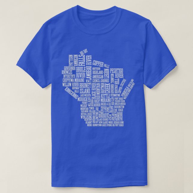 Camiseta Parques do Estado de Wisconsin Atualizados em 2021 (Frente do Design)