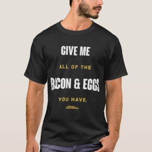 Camiseta Parques e bacon de reprodução e ovos Ron Swanson