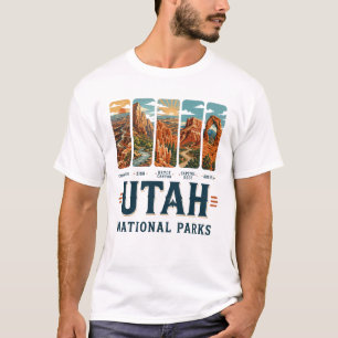 Camiseta Parques Nacionais de Utah Arches Bryce Canyon Zion
