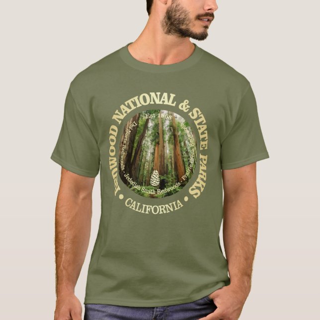 Camiseta Parques Nacionais e Estatais de Sequoia (NP2) (Frente)