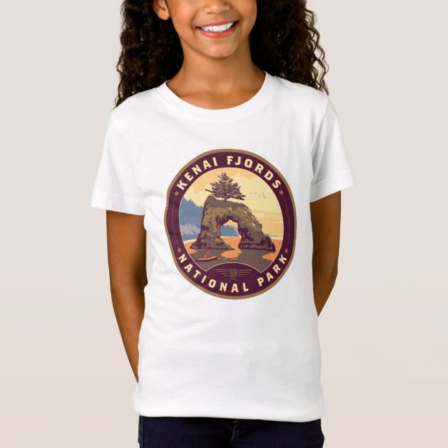 Camiseta Parques Nacionais Kenai Fjords (Frente)