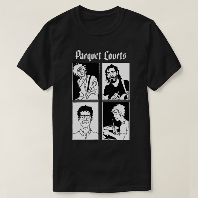 Camiseta Parquet Courts (Tribunais de parquetes) Desenho gr (Frente do Design)
