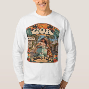 Camiseta Parra Road — Garota de Bicicleta, Ícone Costeiro d