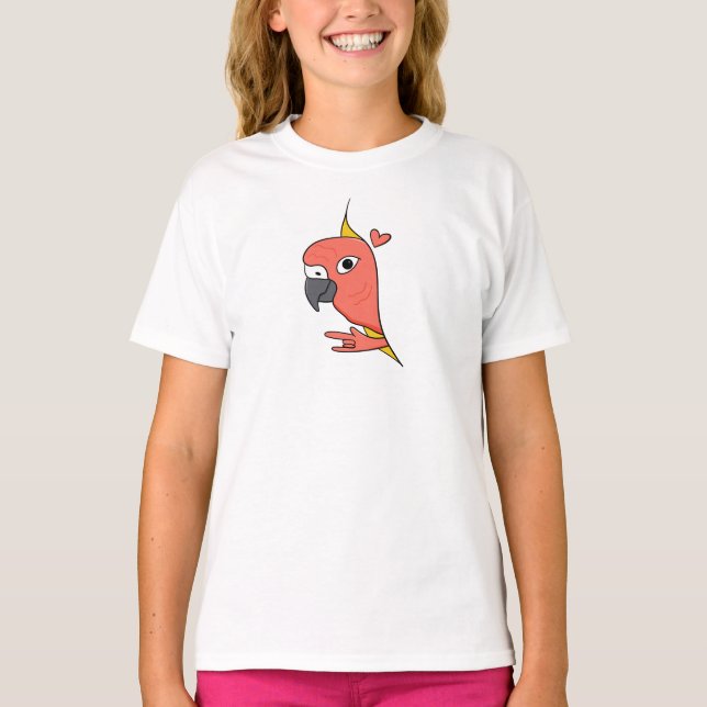 Camiseta Parrot ASL I Love You - Deaf Culture Design (Frente)