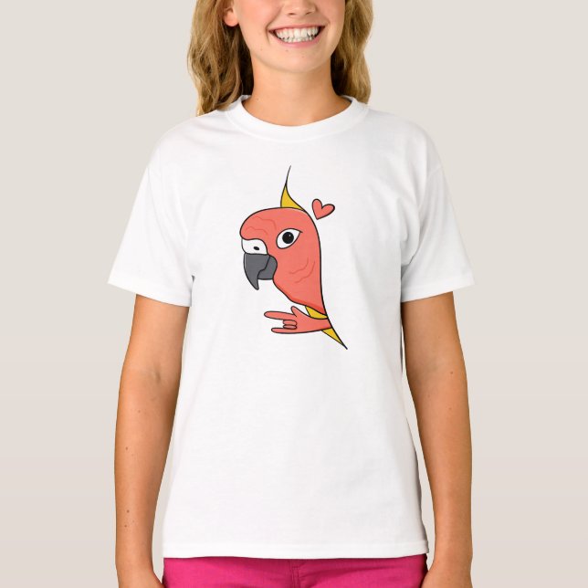 Camiseta Parrot ASL I Love You - Deaf Culture Design (Frente)