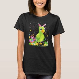Camiseta Parrot Bird Easter Caça De Ovos Bunny Páscoa De Pa