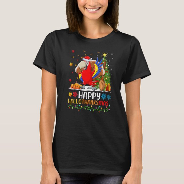 Camiseta Parrot Bird Happy Parrot Hellothanksmas (Frente)