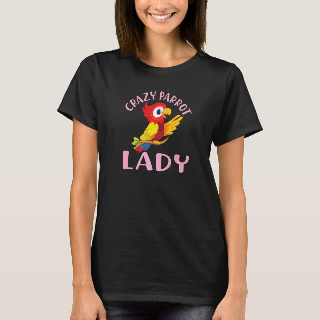 Camiseta parrot bird  quote crazy parrot lady (Frente)