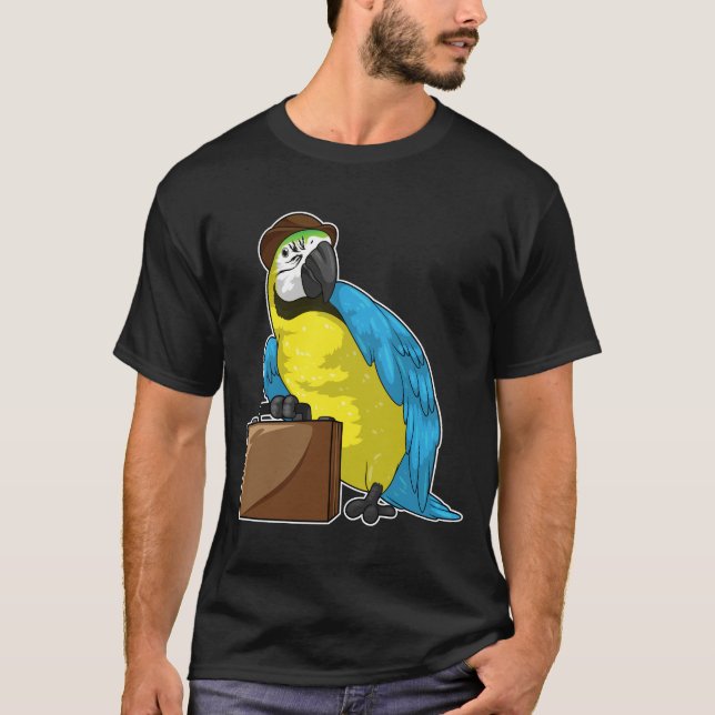 Camiseta Parrot Businessman Briefcase (Frente)