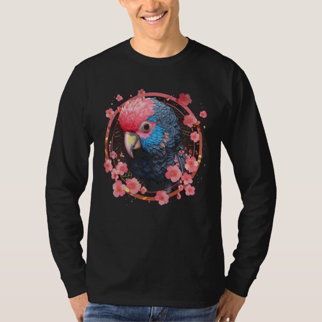 Camiseta Parrot Church Blossoms - Art Animal Parrot (Frente)