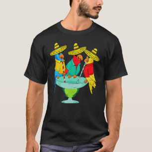 Camiseta Parrot Cinco De Mayo Bebendo Tequila Mexicana Fies