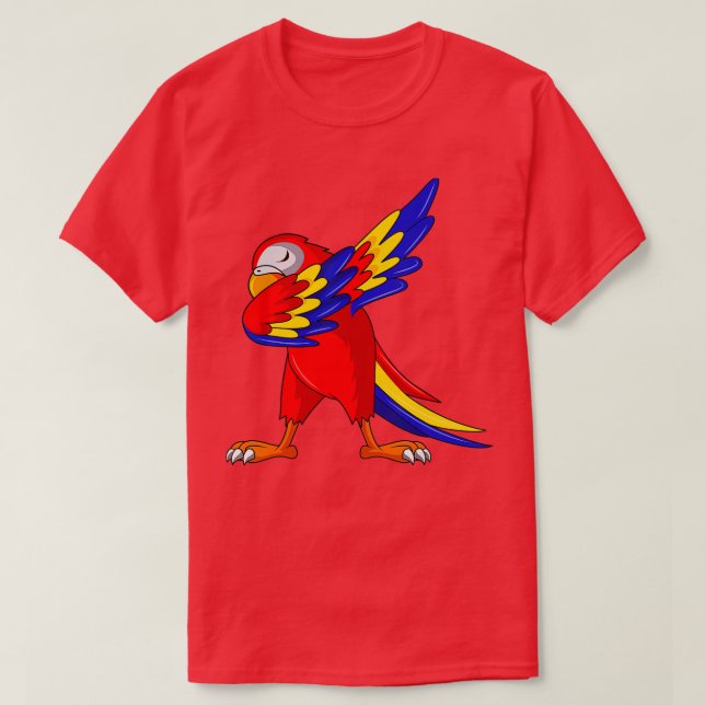 Camiseta Parrot Dabbing Parakeet Tiel Quarrion Cockatoo (Frente do Design)