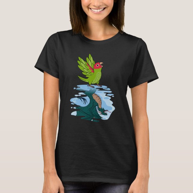 Camiseta Parrot & Dragon Reflection I Cherry headed Conure (Frente)