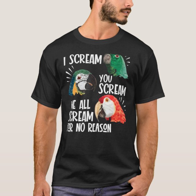 Camiseta Parrot, Eu Gritar Que Você Gritar Que Todos Nós Gr (Frente)