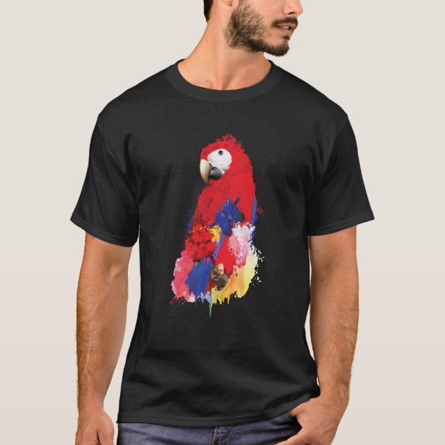 Camiseta Parrot Exotic Bird Zoo Animal Budgerigar Budgie Or (Frente)
