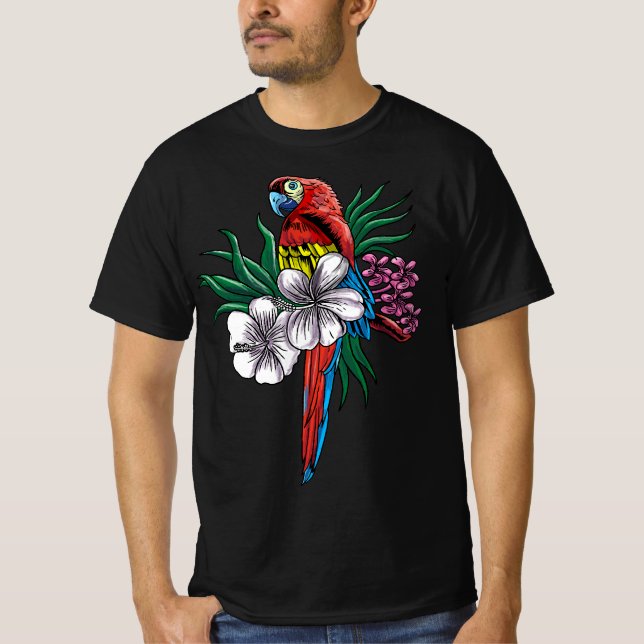 Camiseta Parrot Funny Tropical Bird Cool Jungle Animal Gift (Frente)