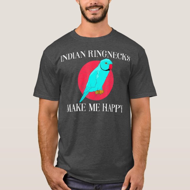 Camiseta Parrot Lover Indian Ringneck (Frente)