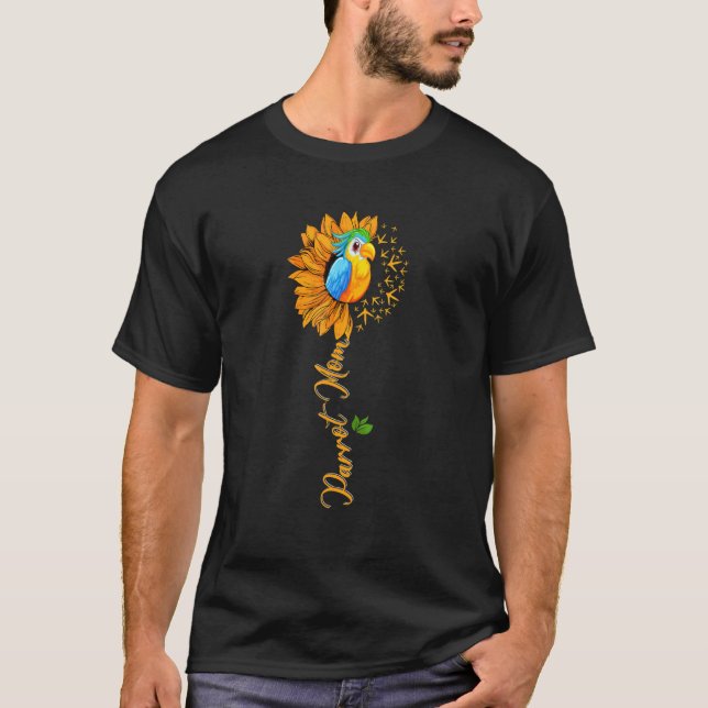 Camiseta Parrot Mom Cute Sunflower Parrot Bird Lover Mother (Frente)
