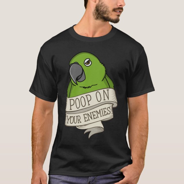 Camiseta Parrot Poop Em Seus Inimigos Eu Amazônia Sequestro (Frente)