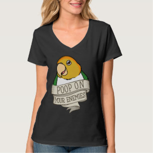 Camiseta Parrot Poop Em Seus Inimigos Eu Caique Branca