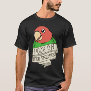 Camiseta Parrot Poop Em Seus Inimigos Eu Enfrentei Green Lo