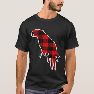 Camiseta Parrot Red Buffalo Xadrez Parrakeet Correspondente