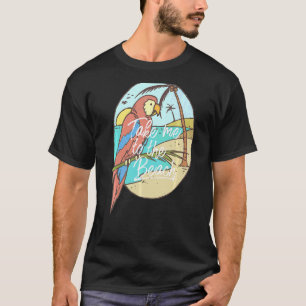 Camiseta Parrot Retro Pet Parrot Mãe Palm Beach Tropical