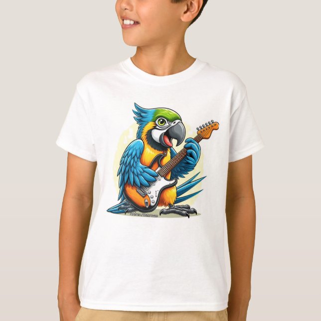 Camiseta Parrot Rock Music (Frente)