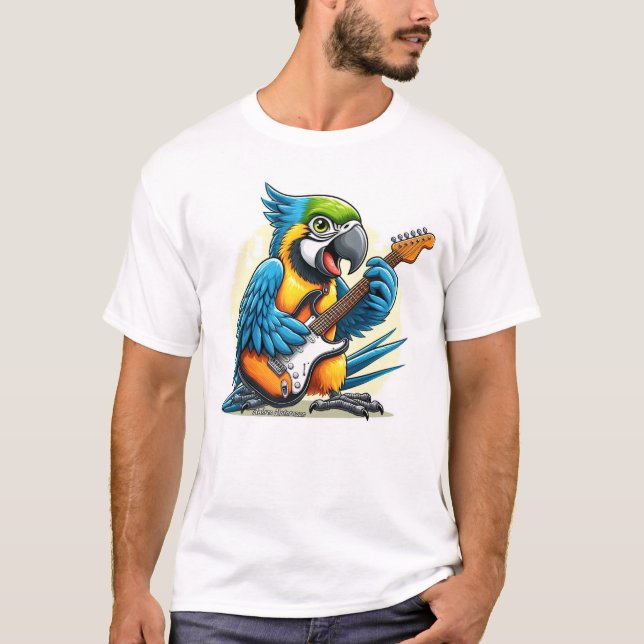 Camiseta Parrot Rock Music (Frente)