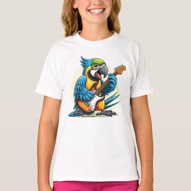 Camiseta Parrot Rock Music (Frente)