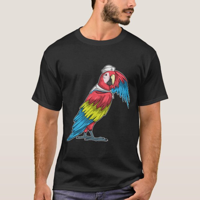 Camiseta Parrot Sailor Chapéu (Frente)