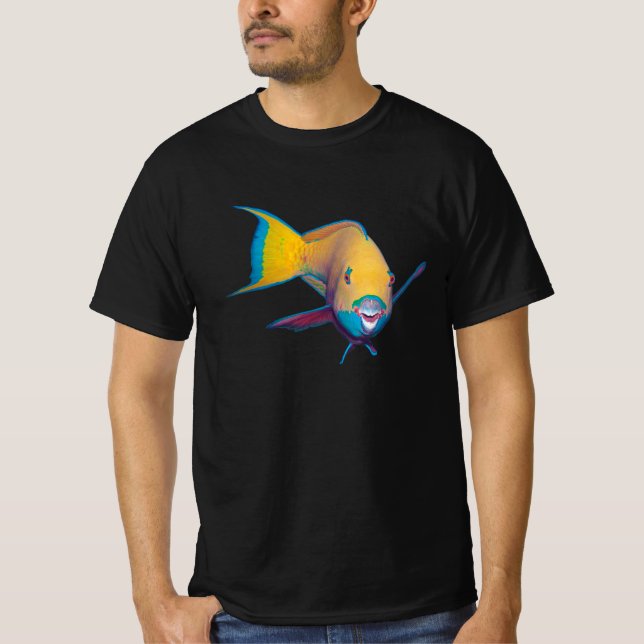 Camiseta Parrotfish - Design abstrato - Corte da foto | (Frente)