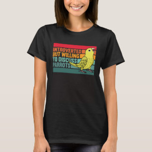 Camiseta Parrotlet Amarelo Apresentado, Mas Parrots