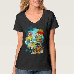 Camiseta Parrots Bebendo Margarita No Pássaro De Férias De 