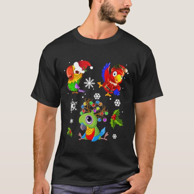 Camiseta Parrots Felry Christmas Shirt T-Shirt (Frente)