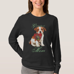 Camiseta Parson Russell Terrier Heart Mãe Longa Sleeve T-Sh