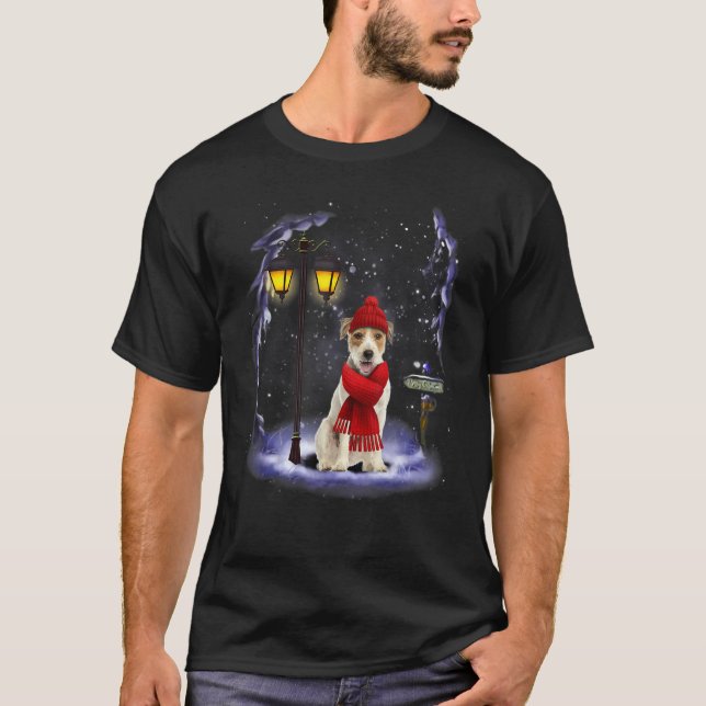 Camiseta Parson Russell Terrier Snow Natal Light (Frente)