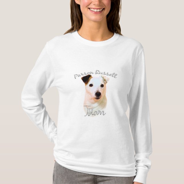 Camiseta Parson Russell Terrier (suave) Mãe 2 (Frente)