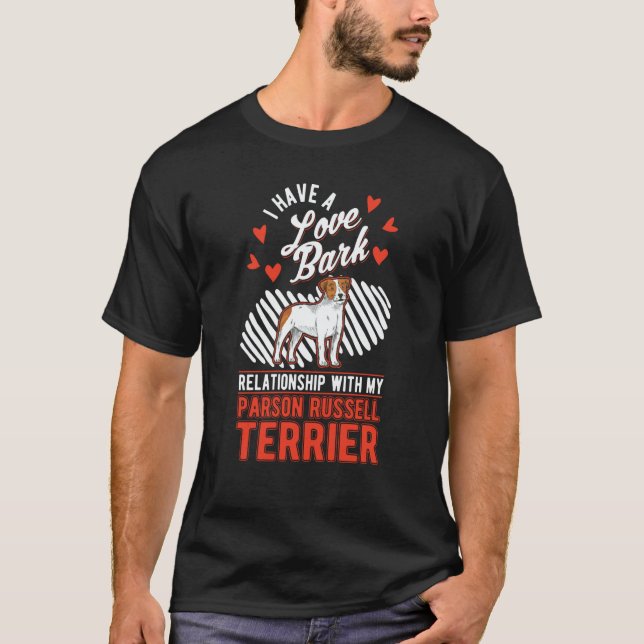 Camiseta Parson Russell Terrier Valentine's Day Parson Russ (Frente)